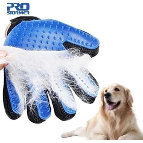 Dog Pet Grooming Glove Silicone Cats Brush Comb Deshedding Hair Gloves Dogs Bath Cleaning Supplies Animal Combs by PROSTORMER