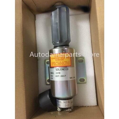 Fuel Shut Off Stop Solenoid 24v 437-2617 589/91 2370 Series For Perkins 4006 4008 4012