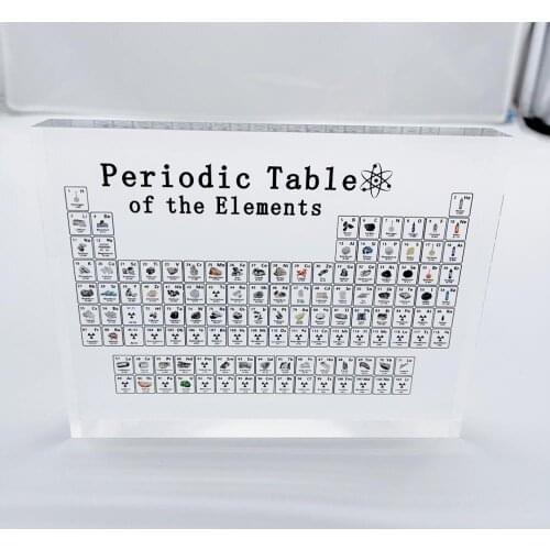 Printing Version Acrylic Periodic Table Display Kids Teaching tool Birthday Gifts Chemical Element Frame Decoration