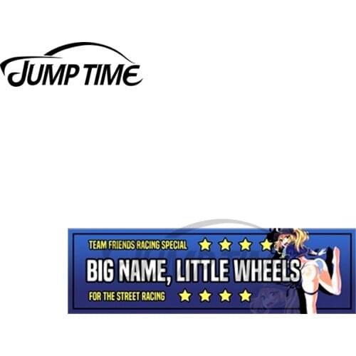 Jump Time 13 x 4.1cm For Car Slap JDM Sticker Anime Girl Car Stickers Waterproof Motorcycle Decal Windows Personality Decoration