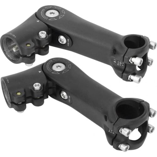 Bike Stem Aluminium Alloy Bicycle Handlebar Stem Adjustable Bike Handlebar Riser Extender Adapter for 25.4/31.8mm Handlebar