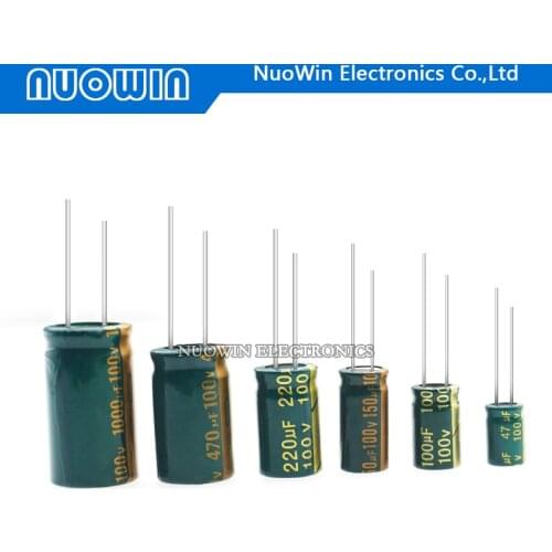 10V 16V 25V 35V 50V 400V High Frequency Low ESR Aluminum Capacitor 100UF 220UF 330UF 470UF 680UF 1000UF 1500UF 2200UF 3300UF