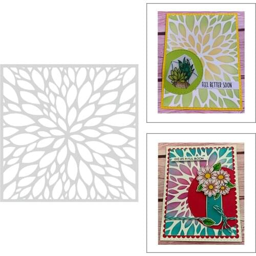 2020 New Square Background Metal Cutting Dies For DIY Embossing Flower Petal Decoration Greeting Card Paper Album Scrapbooking