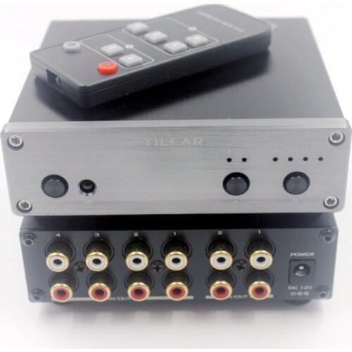 A2 HIFI Lossless 2 Input 4 Output RCA Audio Distributor Signal Selector Source Switcher Tone Volume For Stereo Amplifier Board
