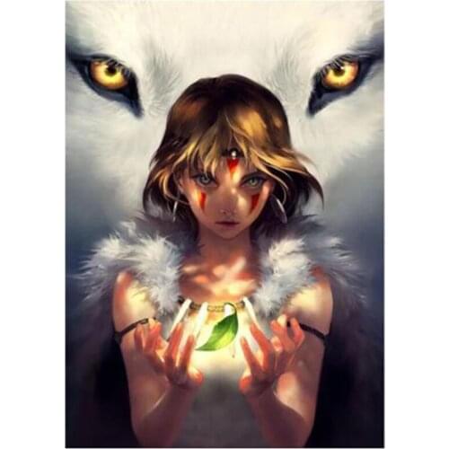 5D Diy Diamond Painting Anime Princess Cross Stitch Embroidery Kit Picture Mosaic Home Decoration WG2114