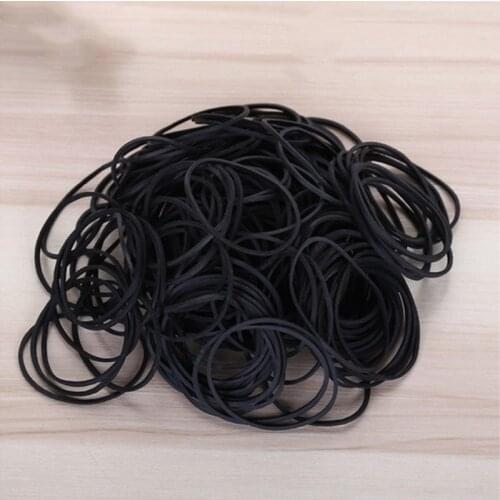 38x1.4mm Black Rubber Bands Stationery Holder Good Quality School Office Rubber Band Home Supplies