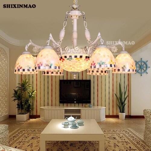 HSHIXINMAO factory outlet Luxury fashionMediterranean living room chandeliers American bedroom lamps illumination