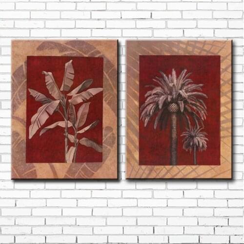 Pastoral tree leaves landscape canvas printings oil paintings printed on canvas home room wall art decoration pictures