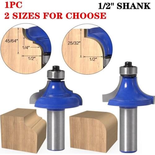1PC 12.7mm Shank 2 Flute Endmill With Bearing Milling Cutter Corner Round-Over Router Bits For Wood Woodworking Tools