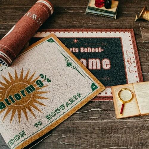 40X60/50X80/60X90CM magic school hogwarts pvc coil mat doormat platform 9 3/4 floor carpet rug hallway mat dust removal