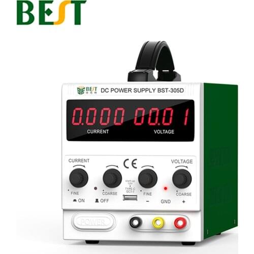 BEST 305D 30V5A DC High Precision Instruments Adjustable Switching LED Power Supply Regulated Power Supply Repair Tool 9USB Port