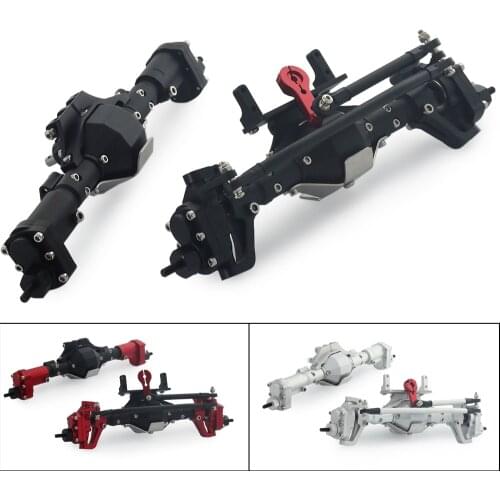 CNC Metal Aluminum Alloy Anodized Front and Rear Portal Axle for 1/10 RC Crawler Car Axial SCX10 90046 90047 RGT 86100 Upgrade