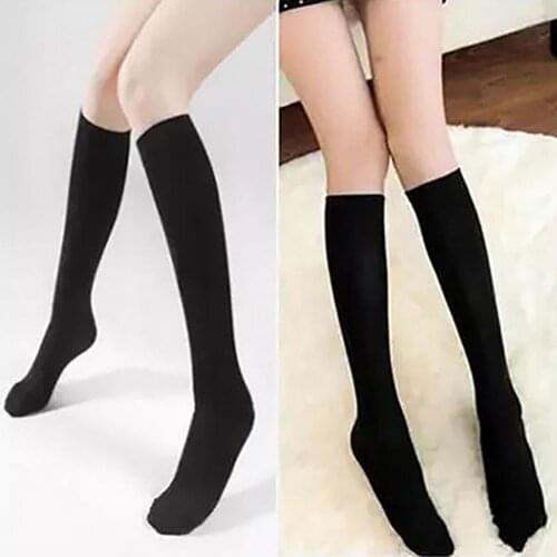 Fashion Women Solid Color Below Knee Soft Socks Boot Stockings for Party Club