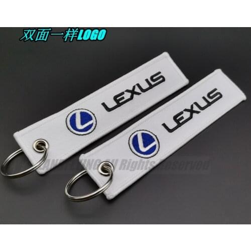 Fashion Keychain Embroidery Key Rings Chains Customize Personalized Gifts Car Logo Key Holder For Lexus Auto Keyring