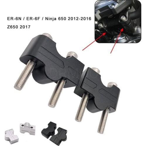 Motorcycles CNC Alumnium Accessories Handle Bar Riser Mount Clamps For Kawasaki ER6N ER-6F 2012-2016 Z650 2017 High Quality
