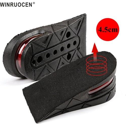 4.5cm Invisible Height Increase Insole Cushion Height Lift Adjustable Shoe Heel Insert Taller Women Men Unisex Quality Foot Pads