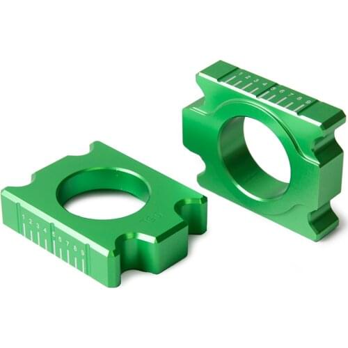 NICECNC Rear Axle Blocks Chain Adjuster For Kawasaki KX125 KX250 KX250F KX450F KLX450R KX 125 250 250F 450F KLX 450R 450 F R