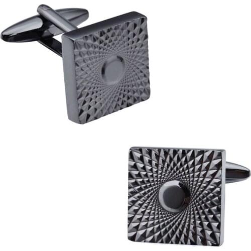 New Arrival Classical Square Gun Plated Metal Cufflinks Mens Jewelry French Shirt For Business