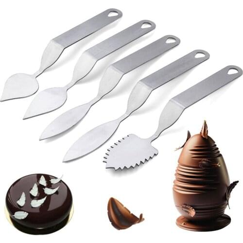 Chocolate Feather Leaf Knife Stainless Steel Modeling Making Tools Chocolate Mousse Cake Decoration Tools Baking For Bakery