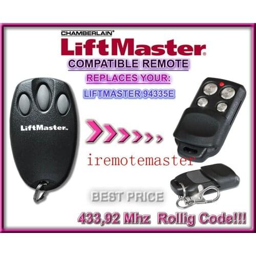5pieces FOR LIFTMASTER chamberlain 94335E garage door remote control 433.92MHZ very