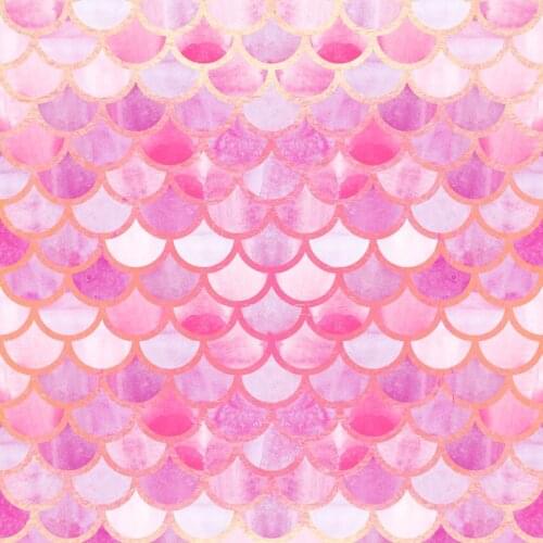 Fairy Tale Theme Photography Background Pink And White Watercolor Fish Scales Backdrop For Baby Shower Wedding Party Photo Props