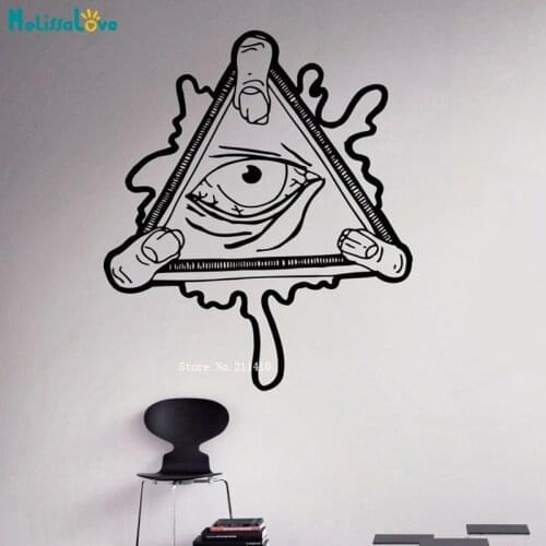 Mysterious Sigh Wall Decal All Seeing Eye Vinyl Sticker New Design Decor Living Room Murals Housewares Removable YT5877