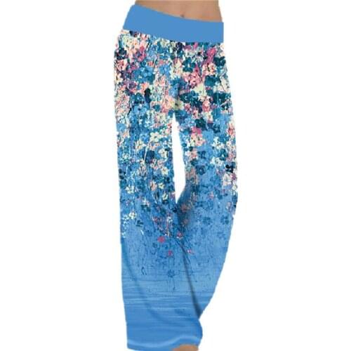 Womens Loose Yoga Pants Floral Print Wide Leg Trousers Long Stretch Pants Loose Trousers SweatpantsHarlan Pants
