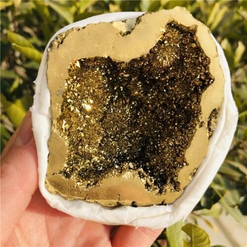 1pcs Rainbow aura bismuth titanium silicon crystal mineral geode agate,cornucopia