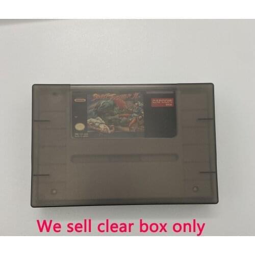 10pcs Storage box protective clear transparent box cover for SNES American US version game card