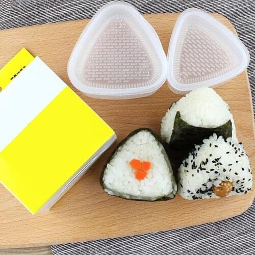 2 pcs/set Triangle Sushi Mold Food -Grade Plastic Rice Sushi Mould Rice Ball Japanese Bento Press Food Maker Tools