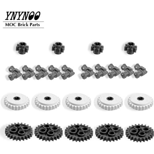 20Pcs/lot High-Tech Gears Bulk Bricks Parts Kit Compatible with 8293 Electric Power Functions Motor Set Educational DIY Toys