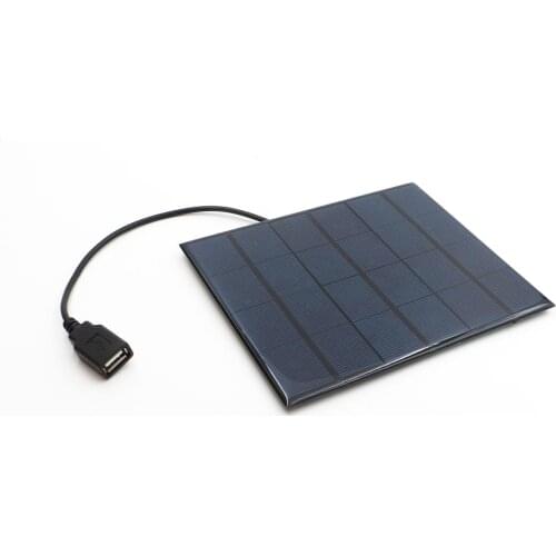 6V 3.5W Polycrystalline Solar Panel Charger + USB cable 30cm DIY Solar Cell Charge Battery 5V USB output Solar Panel 6VDC