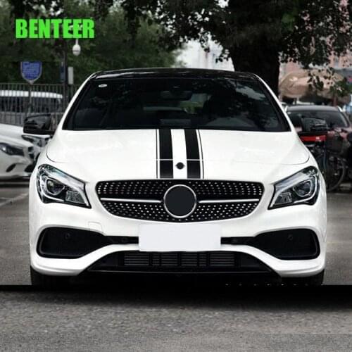2pcs car head and rear sticker For Mercedes benz AMG GLE GLK GLS GLC E C Glass w204 w211 A45 CLK c180 e200 CLA GLK GLE GLA A180