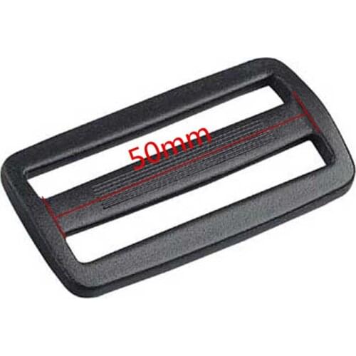 Free Shipping 50pcs/lot black 50mm webbing size plastic slider adjustable buckle for backpack bag DIY accessories