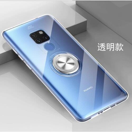 For Huawei Mate 20 Pro Case With Ring Stand Magnet Soft Transparent Protective Back Cover case for huawei mate 20 Lite 20X 20Pro