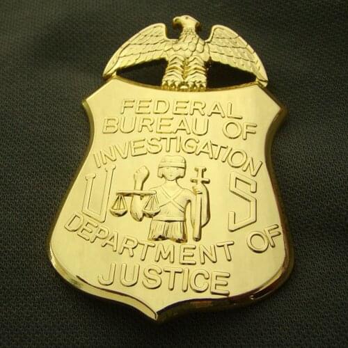 Us United States Department of Justice Metal Clip Badge Insignia Cosplay Souvenir 1:1 Gift