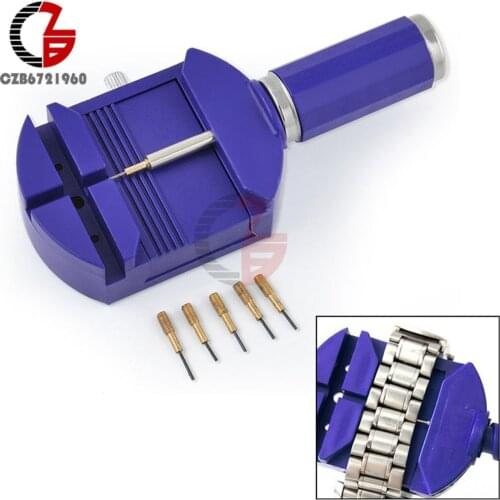 Bracelet Wrist Watch Band Adjuster Repair Tool Set Link Strap Remover + 5 Pins