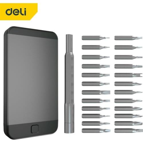 DELI 25 in 1 Screwdriver Set Multifunctional Precision Electronic Screwdriver Mobile Phone Computer Glasses Repair Hand Tools