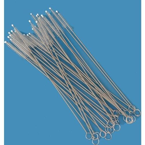 Low-cost high-quality green glass bottle straw straw brush brush tool steel manufacturers wholesale straw brush