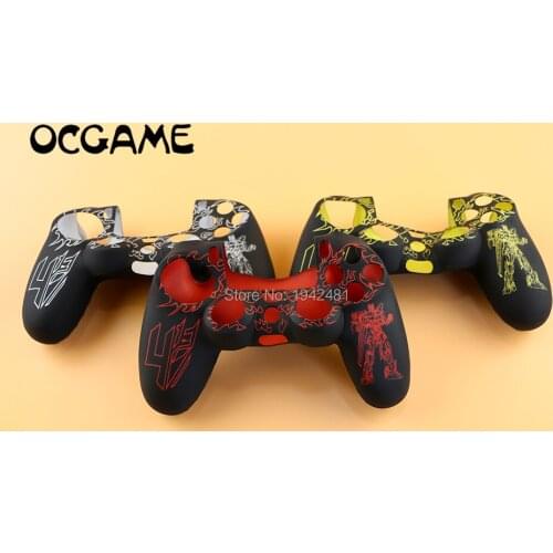 OCGAME New model High quality Silicone rubber Skin Cover case for PS4 case controller shell