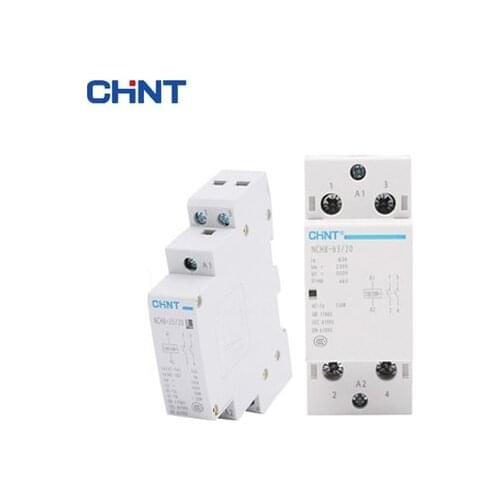 CHNT Mini single-phase AC contactor 220V Din Rail Type NCH8 NCH8-40/20 NCH8-20/20 NCH8-20/11 NCH8-25/11 NCH8-63/20