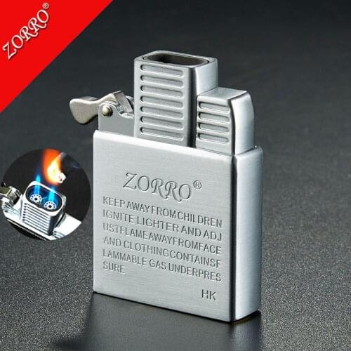 ZORRO Stainless Steel original Copper lighter inner insert parts two Direct Punch JET flames Core tank accessory