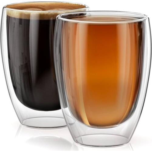MORGIANA 2\4\6 Pcs Heat-resistant Double Wall Glass Cup Handmade Creative Beer Mug Tea Mugs Drinkware Beer Coffee Cup Set
