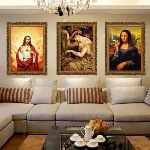 Jesus Christ Portrait Baptism Poster, Christ Wall Decor Painting, Canvas Wall Painting, Canvas Painting