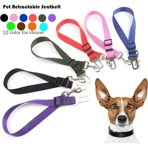 Pet Dog Cat Car Seat Belt For Accessories Adjustable Harness Lead Leash Small Medium Dog Travel Supplies Puministros Para Perros