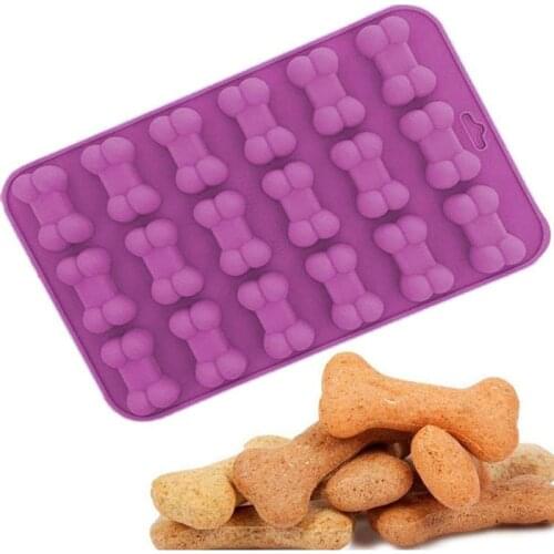 Puppy Dog Bone Ice Trays Silicone Pet Treat Molds Soap Chocolate Jelly Candy Mold Cake Decorating Baking Moulds