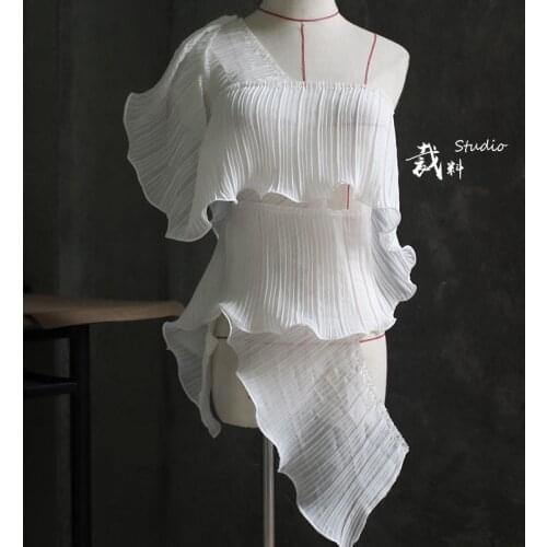 Chiffon Pleated Texture Lace Skirt Designer Fabric DIY Fabric Wooden Ear Accessories