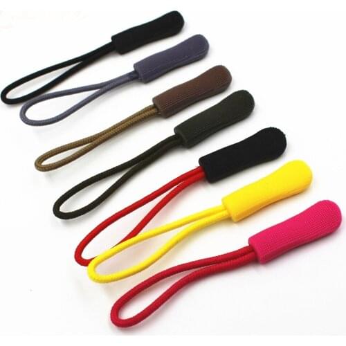10pcs/lot PVC zipper slider suitcase zipper slip rope puller detachable clip slider cord for bags garment accessory