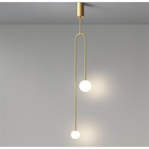 Modern Glass Ball Pendant Light For Bedroom Hotel Nordic Gold Pendant Lamp Simple Hanging Lights Home Indoor Pendant Lighting