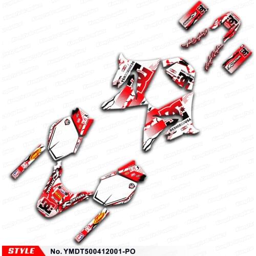 Aftermarket Graphics Dirt Bike Vinyl Decal Stickers for DT 50R DT50R 2004 2005 2006 2007 2008 2009 2010 2011 2012, Customizable